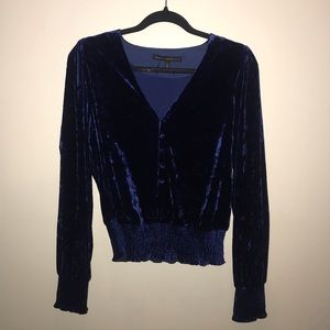White House Black Market velvet top